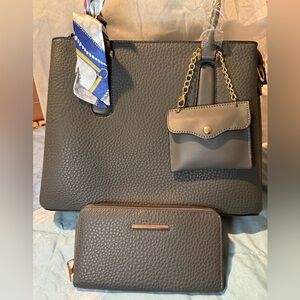 NWT 4pc BUNDLE Crossbody Bag w/Hand Strap, Change Pouch, Twilly and Wallet
